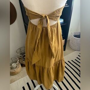Free People Strapless Hi-Lo Mini Dress XS